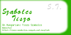 szabolcs tiszo business card